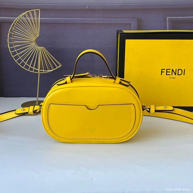 Affordable In Camera Yellow O'Lock Mini Calf Leather Fendi Case 0709